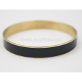 China Manufacture Gold Plated Hammered Unisex Enamel Stainless Steel Bracelet